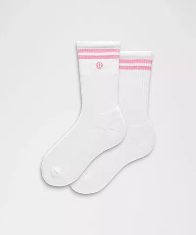 Lululemon Unisex Daily Essential Crew Socks In White