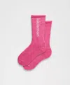 Lululemon Unisex Daily Essential Crew Socks Wordmark In Pink