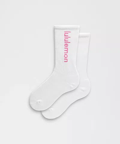 Lululemon Unisex Daily Essential Crew Socks Wordmark