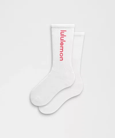 Lululemon Unisex Daily Essential Crew Socks Wordmark