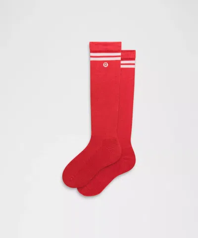 Lululemon Unisex Daily Essential Knee-high Socks In Red