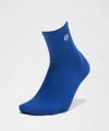 Lululemon Unisex Daily Essential Quarter Socks In Blue