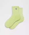 Lululemon Unisex Daily Essential Quarter Socks In Yellow