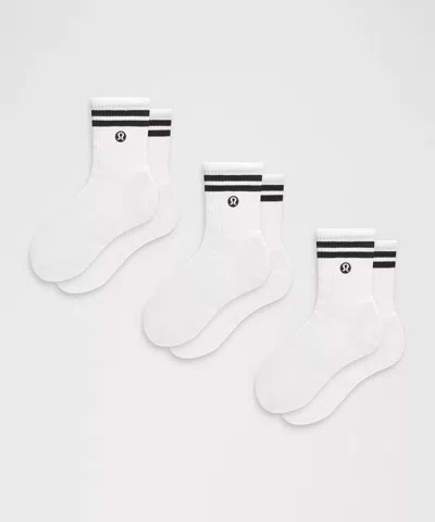 Lululemon Unisex Daily Essential Quarter Socks 3 Pack
