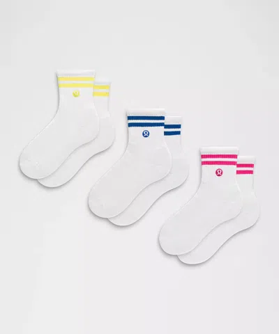 Lululemon Unisex Daily Essential Quarter Socks 3 Pack