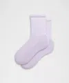 Lululemon Unisex Daily Essential Quarter Socks In Purple