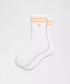 Lululemon Unisex Daily Essential Quarter Socks In White
