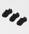 Lululemon Unisex Daily Essential Tab Socks 3 Pack In Black