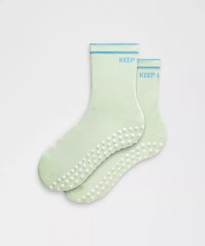 Lululemon Unisex Find Your Balance Grip Quarter Socks In Brown