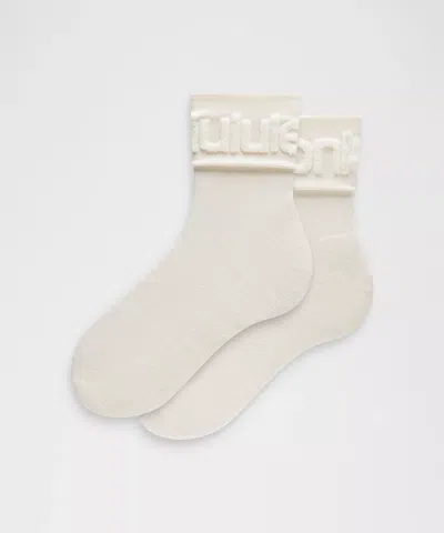 Lululemon Unisex Fold-over Terry Quarter Socks