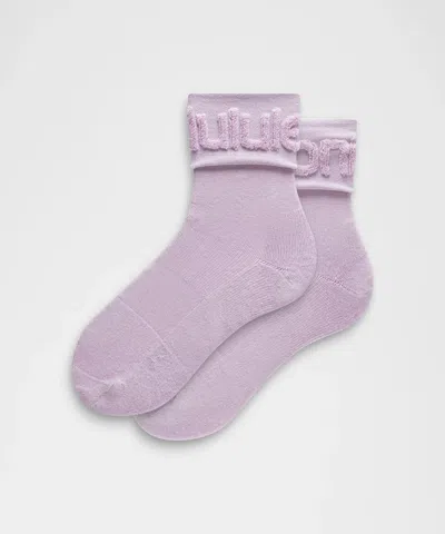 Lululemon Unisex Fold-over Terry Quarter Socks