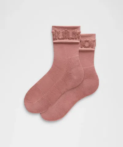 Lululemon Unisex Fold-over Terry Quarter Socks