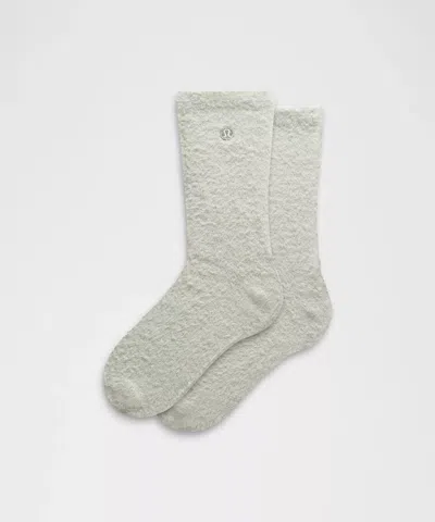 Lululemon Unisex Fuzzy Crew Socks In Green