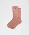 Lululemon Unisex Fuzzy Crew Socks In Pink