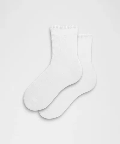 Lululemon Unisex Lettuce Edge Quarter Socks