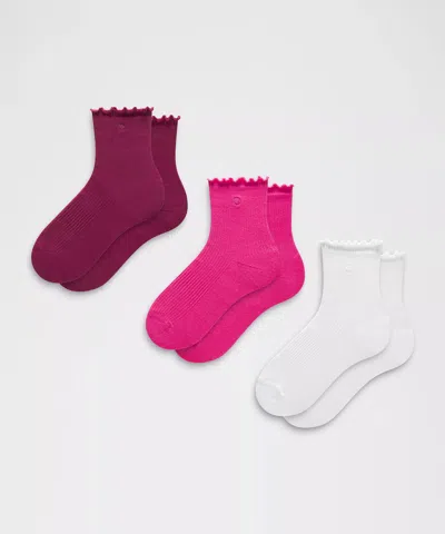 Lululemon Unisex Lettuce Edge Quarter Socks