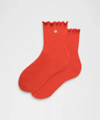Lululemon Unisex Lettuce Edge Quarter Socks In Black