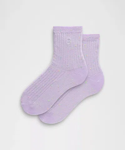 Lululemon Unisex Neon Speckled Quarter Socks