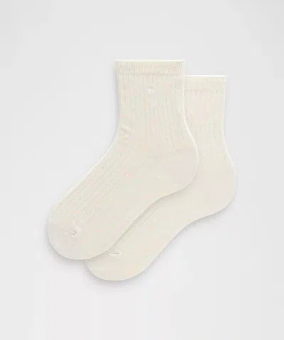 Lululemon Unisex Neon Speckled Quarter Socks