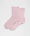 Lululemon Unisex Pointelle Quarter Socks In Pink