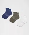 Lululemon Unisex Power Stride Ankle Socks 3 Pack