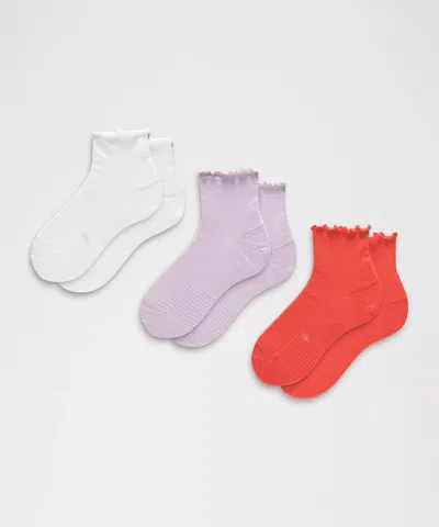 Lululemon Unisex Power Stride Ankle Socks 3 Pack