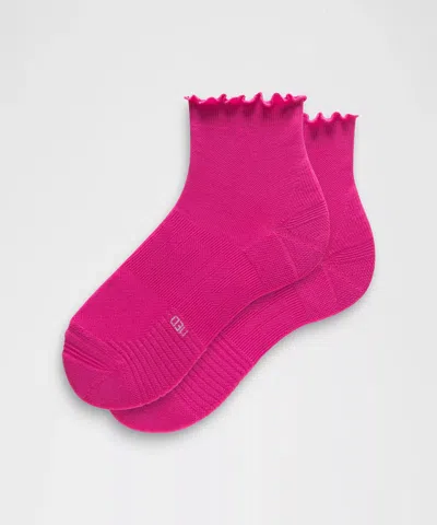 Lululemon Unisex Power Stride Ankle Socks In Pink