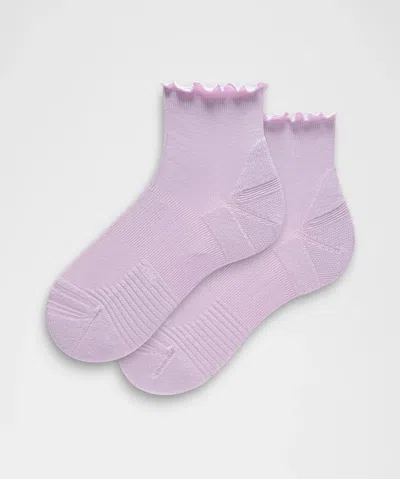 Lululemon Unisex Power Stride Ankle Socks In Purple
