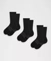 Lululemon Unisex Power Stride Crew Socks 3 Pack