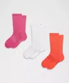 Lululemon Unisex Power Stride Crew Socks 3 Pack