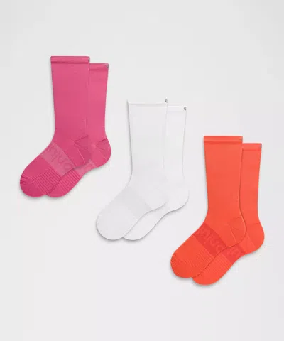 Lululemon Unisex Power Stride Crew Socks 3 Pack