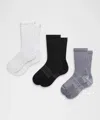Lululemon Unisex Power Stride Crew Socks 3 Pack