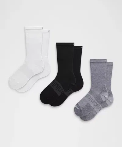 Lululemon Unisex Power Stride Crew Socks 3 Pack