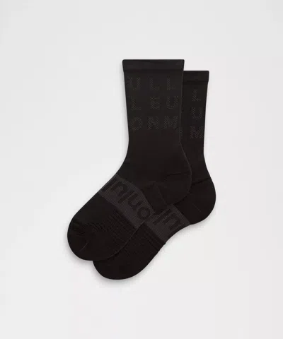 Lululemon Unisex Power Stride Crew Socks In Black