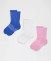 Lululemon Unisex Power Stride Crew Socks In Multi