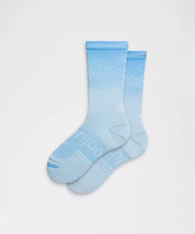 Lululemon Unisex Power Stride Crew Socks Ombre In Blue