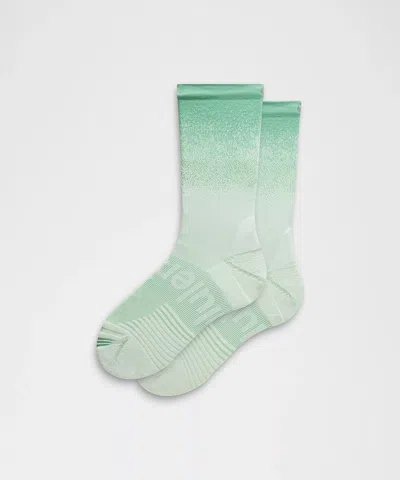 Lululemon Unisex Power Stride Crew Socks Ombre In Green