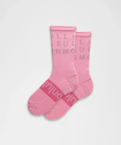 Lululemon Unisex Power Stride Crew Socks In Pink