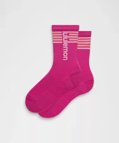 Lululemon Unisex Power Stride Crew Socks In Pink