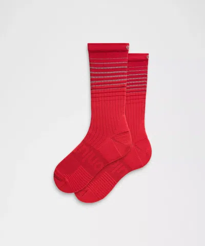 Lululemon Unisex Power Stride Crew Socks In Red