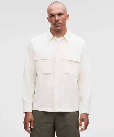 Lululemon Unshaken Long-sleeve Collared Shirt In White