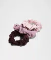 Lululemon Uplifting Scrunchies 3 Pack In Pink