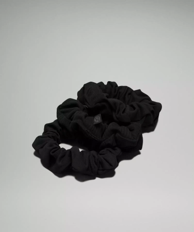 Lululemon Uplifting Scrunchies Nulu 3 Pack In Black