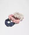 Lululemon Uplifting Scrunchies Textured 3 Pack
