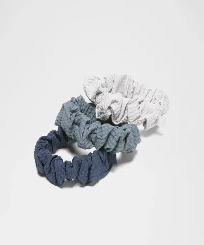 Lululemon Uplifting Scrunchies Textured 3 Pack In Gray