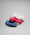 Lululemon Uplifting Scrunchies Textured 3 Pack In Multi