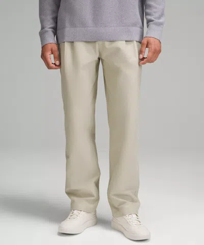 Lululemon Utilitech Twill Relaxed Pleated Trousers In Neutral
