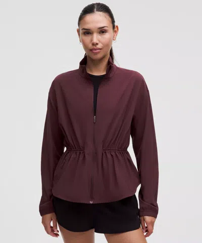 Lululemon Uv-protective Cinch-waist Running Jacket In Red