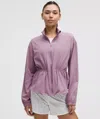Lululemon Uv-protective Cinch-waist Running Jacket In Purple