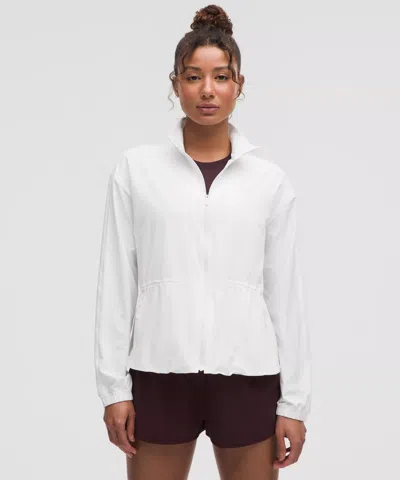 Lululemon Uv-protective Cinch-waist Running Jacket In White